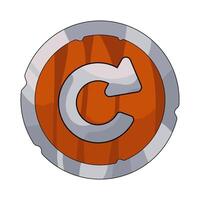 Illustration of refresh button vector