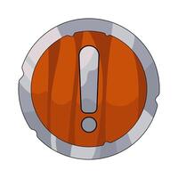 Illustration of exclamation button vector