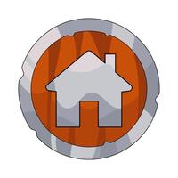 Illustration of a home button vector
