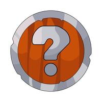Illustration of question button vector