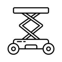 Get a sight of this latest line icon depicting scissors lift. vector