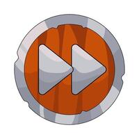Illustration of fast forward button vector
