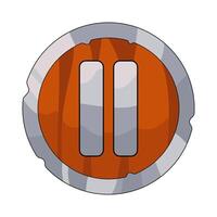 Illustration of a pause button vector