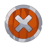 Illustration of stop button vector