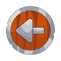 Illustration of left arrow button vector