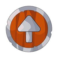 Illustration of up arrow button vector