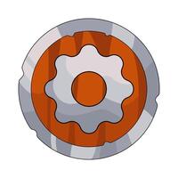 Illustration of setting button vector