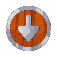 Illustration of down arrow button vector