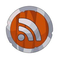Illustration of wifi button vector