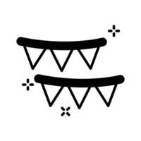 A captivating glyph style icon of buntings. vector