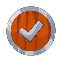 Illustration of checkmark button vector