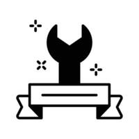 A captivating glyph style icon of worker day concept. vector