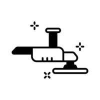 Latest glyph style icon showing angle grinder. vector
