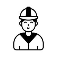 A customizable glyph style icon of labour. vector