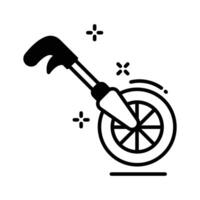Measuring wheel icon creatively designed in glyph style. vector