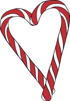 Candy christmas cane candy lollipop composition isolated. graphic line ink illustration. background for banners, print for fabric, labels, t-shirt printing. vector