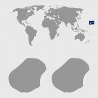 Nauru Map Set with World Location. vector