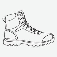 Shoes continuous one line drawing. vector