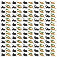 grasshopper hercules beetle with fruit as a pattern background vector