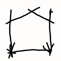 Abstract Scribble Frame Variations vector