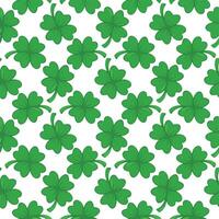 Seamless pattern with clover leaves. St. Patrick's Day background vector