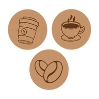 Coffee design over white background, illustration eps10 vector