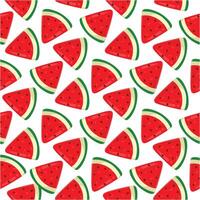 Seamless pattern with watermelon slices on a white background. vector