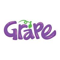 Grape lettering illustration isolated on a white background vector