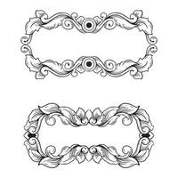 Vintage baroque frame. Decorative element for design illustration vector