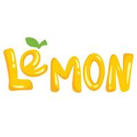Lettering of lemonade in cartoon style isolated on white background. vector