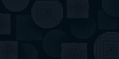 Abstract background with round and square shapes made of soft smooth lines. vector