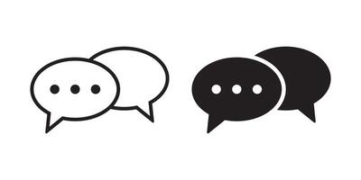 Chat icon. Talk speech bubble icons symbol. vector