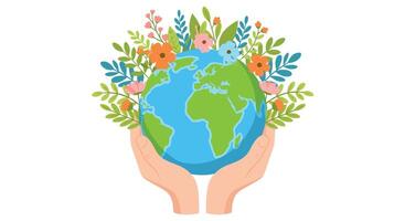 Protecting Our Planet Nurturing Life with Sustainable Practices and Environmental Consciousness Initiatives vector