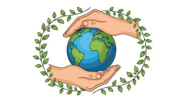 Protecting The Planet Earth Together Through Environmental Protection and Conservation Efforts for Future Generations vector