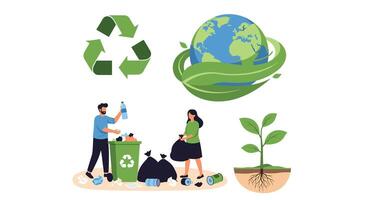 Embracing Environmental Stewardship A Guide to Sustainable Practices for a Healthier Planet Future vector