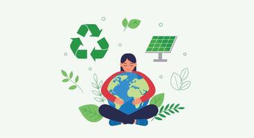 Protecting Our Planet A Comprehensive Guide to Sustainable Living and Environmental Preservation vector