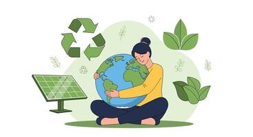 Embracing Sustainability A Journey Towards an Eco Friendly and Environmentally Conscious Future vector