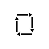Circular arrows symbolizing recycling and sustainability in a minimalist design on a white background vector