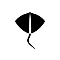 Stingray silhouette design showcasing a graceful marine creature in minimalist art style vector
