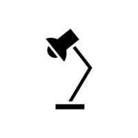 Stylish desk lamp with a modern design illuminating a workspace in an office setting during daytime vector