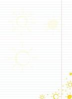 blank lined sheet of paper with charcoal suns vector