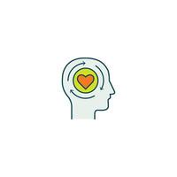 Emotional Heart and Mind Connection vector