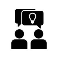 Effective communication icon with two person talking idea vector