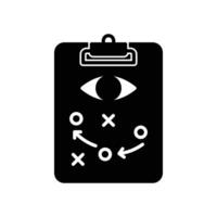 Strategic vision icon with planning clipboard and eye vector
