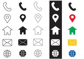 Contact information Icons, Web icons set vector