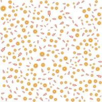 A pattern of orange and yellow dots on a white background vector