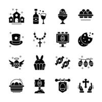 Get this modern collection showing easter day event glyph icons vector
