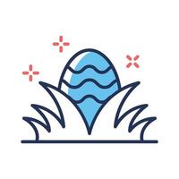 Easter egg icon creatively designed in flat outline style vector