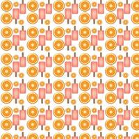 Orange and white pattern with oranges and oranges vector