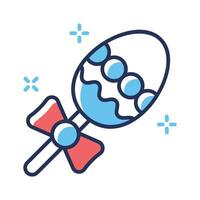 Trendy icon of easter cake pop designed in flat outline style vector